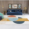 Weiche, Geometrisches Design in Blau Gelb Creme Teppich Carpet Living Room,babyzimmer Teppich 140x200cm