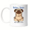 Hey!Print Relax nur keinen Stress Tasse Meditation Lustig Spruch Ironie Hund Mops Geschenk-Idee Bürokollegen Chillen Yoga