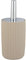 WENKO WC-Garnitur Agropoli Beige, geschlossener Bürstenhalter aus hochwertigem Kunststoff mit plastischer Formgebung und strukturierter Oberfläche, BPA-frei, hygienische WC-Bürste, Ø 10 x 36,5 cm