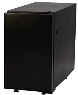 Gastro-Cool Milchkühlschrank, Milchkühler für Kaffeeautomaten, Mini-Kühlschrank, Büro Gastronomie-Kaffeemaschinen,Milch, vorhandene Schlauchlöcher, geschäumte Tür, schwarz, MK10FD