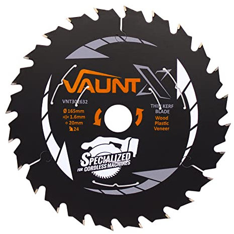 Vaunt X 165mm x 20mm 24T TCT Circular Thin Kerf Saw Blade