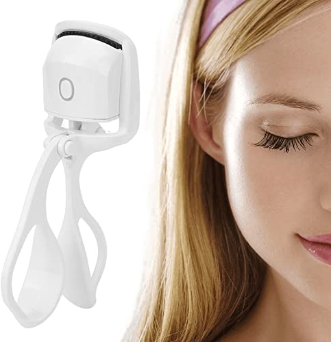 ciciglow Beheizbare Wimpernzange, wiederaufladbar, Silikonpad, 65 °C & 85 °C, 15x Verwendung pro Ladung, Weiß