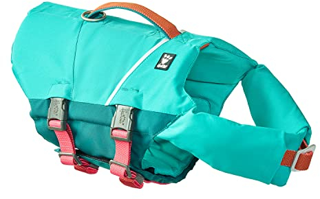 Hurtta Life Savior ECO Hundeschwimmweste maximale Sicherheit im und am Wasser beim Schwimmen, SUP, Kayak & Bootsausflügen (Peacock, 15-20 kg)