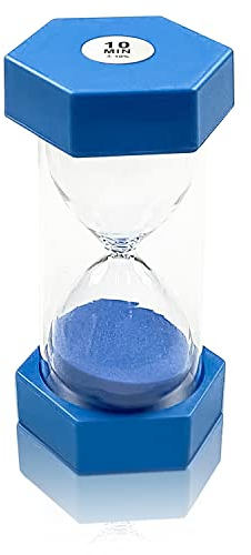 Sablier à minuterie, Sablier Enfant, Minuteur Sabliers, Coloré Sablier Sable Horloge Minuteur, Minuterie de Cuisine, décoration de Bureau à Domicile, 10 Minutes, Bleu…