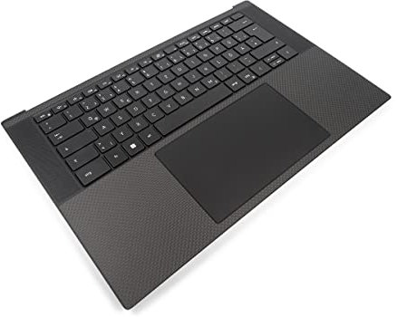 Dell XPS 9500/9510/9520/9530 Palmrest, Touchpad & GERMAN Backlit Keyboard - 0TJP2V + 0DPY7K (437X9) (Renewed)