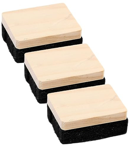 STOBOK 3st Kreidetafel Löscht Kreideradierer Für Die Tafel Sauberere Campus-radiergummis Trocken Abwischbarer Kreidereiniger-staubwedel Tafelreiniger Büro Gefühlt Kleiner Teller Einfach