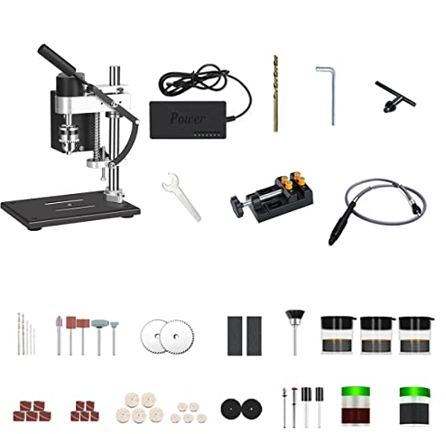 Mini-Tischbohrmaschine, Ständer für Säulenpresse, 7-Gang-Presse, Ständerbohrmaschine, Bohrmaschine, Werkbank, Reparaturwerkzeug, Mini-Bohrmaschine, Tischpresse, Ständer, Ständer für Bohrmaschine, St