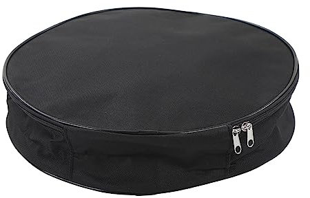 Septpenta Jumper Cable Bag, Round 14.6in Electric Vehicle Charging Cable Organizer Bag, Tools Cable Bag, Large Capacity for Jumper Cables, EV Extension Cords and Adapters, RV Sewer Pipe