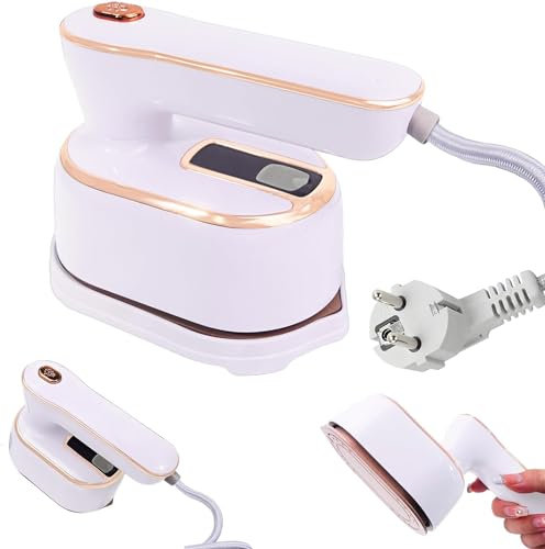 2-in-1 Foldable Travel Steam Iron, 1000W Portable Handheld Steam Iron, Mini Clothing Steamer with 20s Fast Heat-up Steamer Iron for Home and Travel