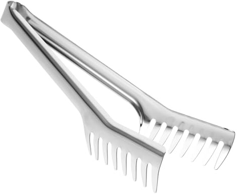 LIFKOME Edelstahl Grillzange für Outdoor Ausrüstung mit Dicker Stabiler Bauweise Sichere Lebensmittelqualität zum Grillen und Buffets Kleine Zange zum Kochen mit Praktischem Design