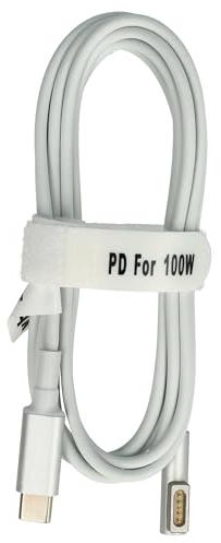 vhbw Adapterkabel USB Typ C auf MagSafe 1 kompatibel mit Apple MC724CH/A, MC516CH/A Notebook, Laptop - 175 cm, 100 W, PVC