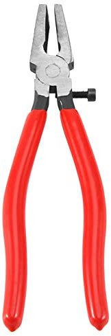 veorly Heavy Duty Key Fob Pliers Tool, Metal Glass Running Pliers with Flat Jaws, Studio Running Pliers Attach Rubber Tips Perfect for Key Fob Hardware Install and Stained Glass Work