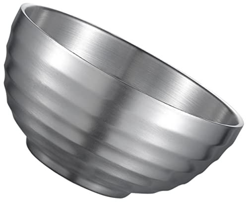TOPBATHY Ciotole Per Pasta Piatto Per Servire Cibo Istantaneo Ciotola in Acciaio Inossidabile 304 Contenitore Isolato Termicamente