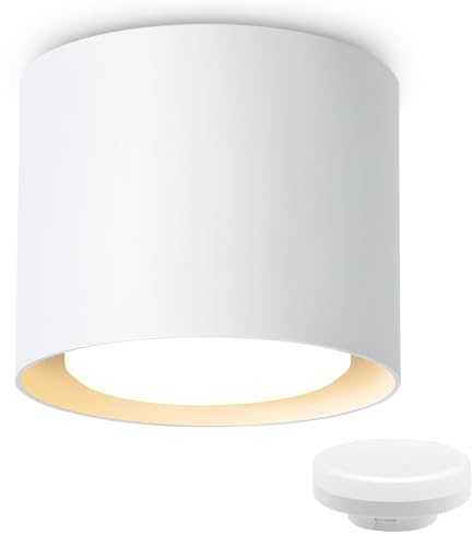 ZMH faretto da soffitto LED faretto da superficie bianco: faretto da superficie faretto da soffitto rotondo faretto da soffitto piatto in alluminio faretto da superficie 230V incl
