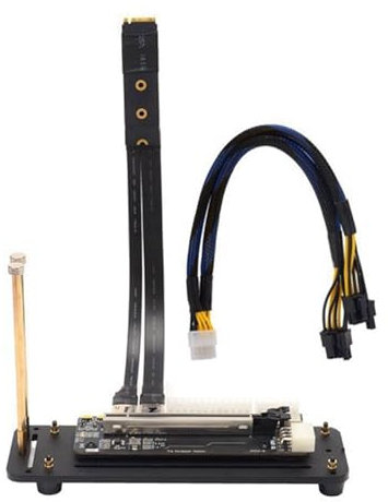 Saiyana Externe Laptop-Grafikkarte EGPU PCIE 3.0 X16 auf M.2 Nvme Verlängerungskabel mit Halterung für EGPU-Halterung, Netzkabel, Notebook, Grafikkarte, Erweiterungsdock