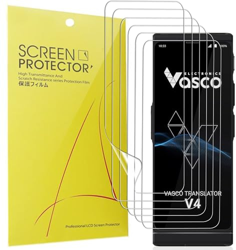 Blueshaweu Schutzfolie Kompatibel für Vasco Translator V4 Sprachübersetzer, HD klar Flexible TPU Displayschutzfolie [6 Stück] für Vasco Translator V4 Sprachübersetzer (transparent)