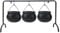 Jeorywoet Witches Cauldron Set of 3 Mini Cauldron on Rack Black Plastic Witches Cauldron Halloween Candy Bowl Bucket for Halloween Party Hocus Pocus Decor, Witches Cauldron