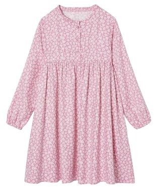 VERTBAUDET Robe Motif All Over Ouverture boutonnée Devant Vieux Rose 4A