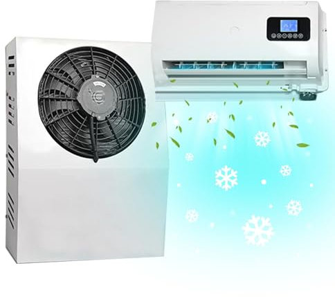 24V RV Air Conditioner Unit, Split Type Truck Rooftop Air Conditioner, Low Noise Parking DC Air Conditioner For Camping Vehicles, RVs, Trailers, Excavators, Vans