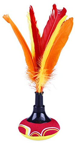 Hiraith Neopren-Handfederball für Strandunterhaltung, Bunt, 24 X 8 cm, 1 Stück Indiaca-Federball-Hand-Badminton mit Verpackung (Bunt)