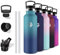 Grsta Stainless Steel Drinking Bottle, 750 ml Thermos Flask, Drinking Bottle with Straw, BPA-Free, Metal Drinking Bottle, Leak-Proof, Suitable for Carbonated Drinks, Travel, Camping, Office, Hiking