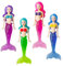 4PCS Mermaid Bath Toy, Mermaid Pool Toys, Durable Mermaid Toys for Toddlers Water Bathtub, Barbie Mermaid for kids Aged 7-12 Swimming Pool Games Diving Training (Multicolour)