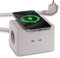 Brennenstuhl Hugo! ONE 2nd Gen. Steckdosenwürfel mit USB C 20W PD, Wireless Charger (Steckdosenleiste USB C, Touch-Schalter, induktive Ladestation mit 2m Kabel) Cream White