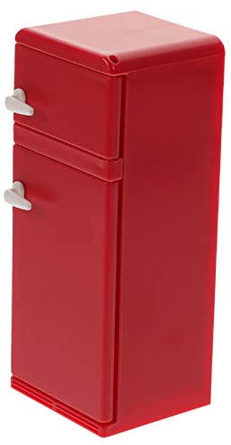 TOYANDONA Miniatur Kühlschrank Für Roter Kühlschrank Für Kreative Rollenspiele Zubehör Für Kinderzimmer Und Küchendekoration