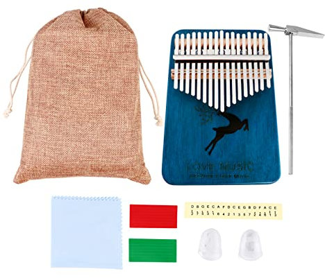 HAMPPLIES Holz Fingerklavier Tasten Daumenklavier Musikinstrument Fingerinstrument Leicht Tragbar Für Anfänger