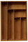Lurch 10715 Besteckkasten Bambus groß mit 6 unterschiedlich großen Fächern, 44,5 x 30,5 x 6,5 cm