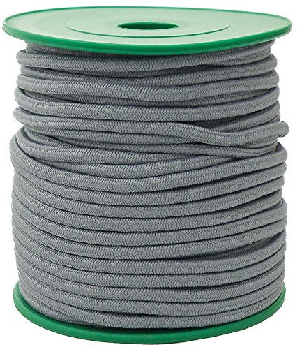 25m Gummikordel 3mm, Gummischnur Gummiband Bekleidungsgummi, Farbwahl, Farbe:grau