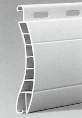 Rolladenpanzer Kunststoff PVC Maxi Profil Aalen 14/55 mm (weiss)