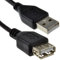 kenable USB 2.0 24AWG High Speed EXTENSION Cable A Plug to Socket BLACK 2m [2 metres]