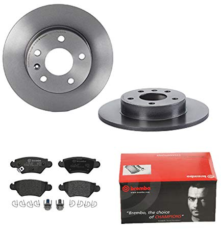 BREMBO BREMSSCHEIBEN Ø264 + BREMSBELÄGE HINTEN FÜR OPEL ASTRA G T98 ZAFIRA A T