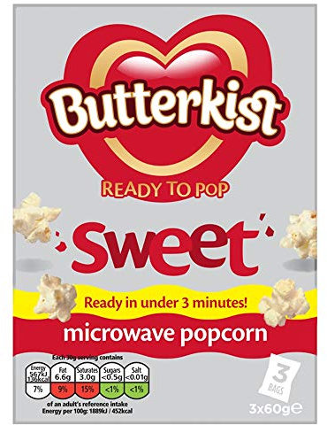 Butterkist Süßes Mikrowellen-Popcorn, 180 g