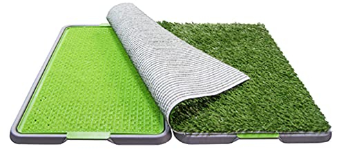 ADASP Hundetoiletten Indoor Kunstrasen Hundetoilette Matte für Welpen Katzentoilette Tray Gras Pee Pad antibakterielle Ausbildung Haustier Töpfchen für große Hunde 76 * 64 cm