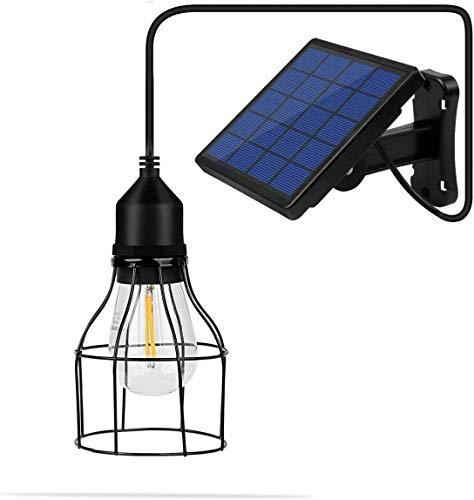 Lixada Lampada a sospensione solare E27 lampada da esterno Sensitive Light IP65 resistente all'acqua per giardino, cortile, terrazza, balcone