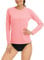 TACVASEN Running Top Womens Long Sleeve Tops Casual UV T Shirt Sun Protect Walking Shirts Ladies Running Sport Outdoor T-Shirt Summer UPF Base Layer Pink