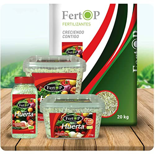 FertOP® - Abono Huerta, Fertilizante Granulado de Liberación Lenta, 3 Meses. (Envase 4Kg)