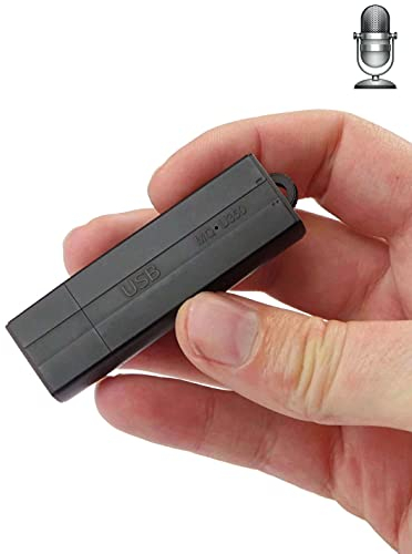 SPY TEC | Registratore vocale digital - 8 GB memoria - attivazione del suono o registrazione continua - Batteria stand by 25 giorni