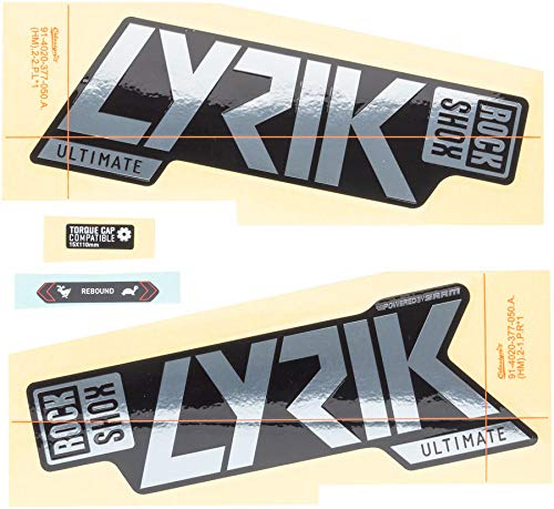 RockShox Unisex – Erwachsene Lyrik Ultimate Decal Kit 27,5/29 Polar Foil, Schwarz, Standard