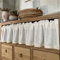 ACMHNC Landhausstil Bistrogardine Vintage Scheibengardine Küchenvorhang Häkeln Spitze Cafe Kurzgardine Esszimmer Fensterdekoration,Beige,W x H 150x30cm