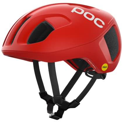 POC Ventral MIPS Fahrradhelm - Aerodynamische Leistung, Sicherheit und Luftdurchlässigkeit arbeiten zusammen für einen optimalen Schutz, Prismane Red Matt