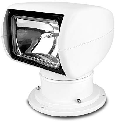 Acouto Projecteur Marin, 12V 100W 2500LM Bateau Camion Voiture Projecteur Projecteur Marin Lumière Télécommande Lampe Extérieure