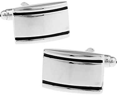 Aotiwe Manschettenknöpfe Herren Nerd, Manschettenknöpfe Herren Rechteck Silber Kupfer Business Stil Vatertag