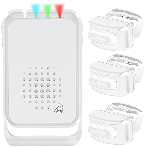 NineLeaf Outdoor Bewegungsmelder Alarm, Radar und PIR Einfahrt Alarm, wasserdicht IP64 Store Wireless Türklingel, Caregiver Reminder für ältere Menschen, 3 Sender 1 Empfänger