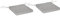 Outsunny 2er-Set Stuhlkissen Gartensessel Abnehmbare Sitzkissen Füllung 5 cm Stoff Polyester Abm. 45L x 45l cm Hellgrau