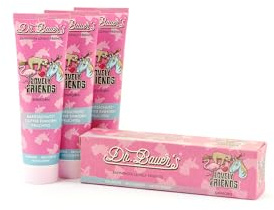 Dr. Bauer's Lovely Friends Zahnpasta Einhorn, Glitzer-Figuren, 3x90ml | Vegane Zahnpflege mit Xylitol gegen Karies, Glitzer-Tierfiguren aus Pflanzen-Cellulose lösen sich beim Putzen auf
