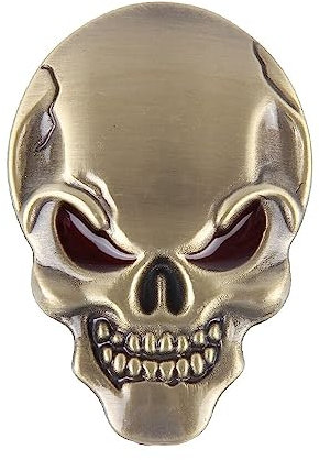 3D Metall Skull Totenkopf Sticker Emblem Badge Aufkleber PKW KFZ Auto Bronze