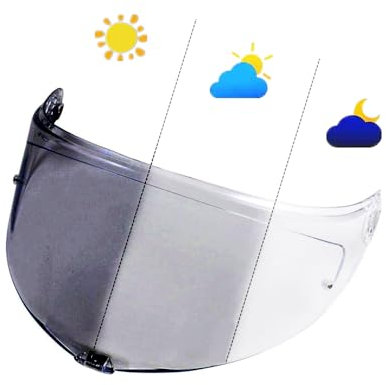 BSTOP K6 - Visiera fotocromatica per casco da moto AGV K6 K6S, protezione dai raggi UV, accessori (fotocromatica)